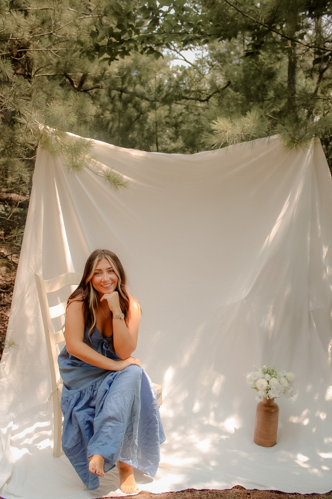 Childhood and lifestyle portrait photographed in warm outdoor light